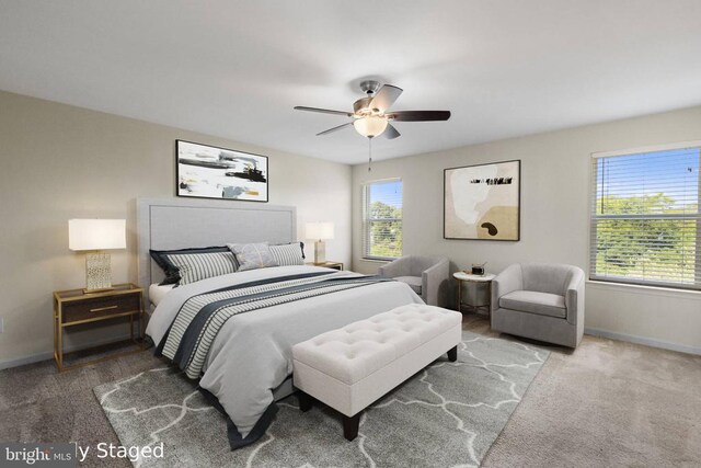 1708 Hudgins Farm Cir, Fredericksburg, VA 22408 - bedroom with carpet and ceiling fan