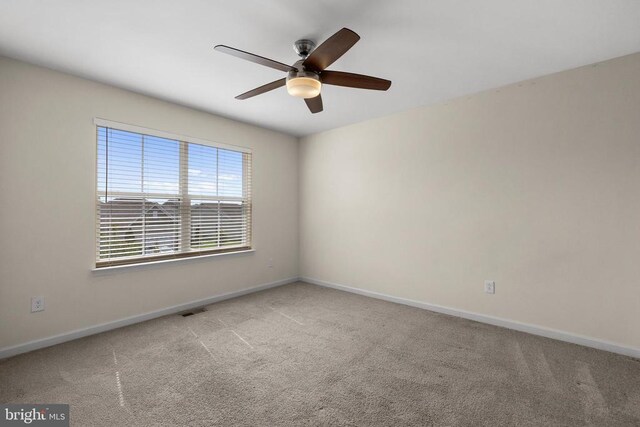 1708 Hudgins Farm Cir, Fredericksburg, VA 22408 - carpeted spare room with ceiling fan and baseboards