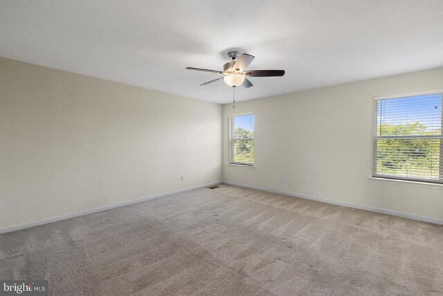 1708 Hudgins Farm Cir, Fredericksburg, VA 22408 - empty room with ceiling fan and light carpet