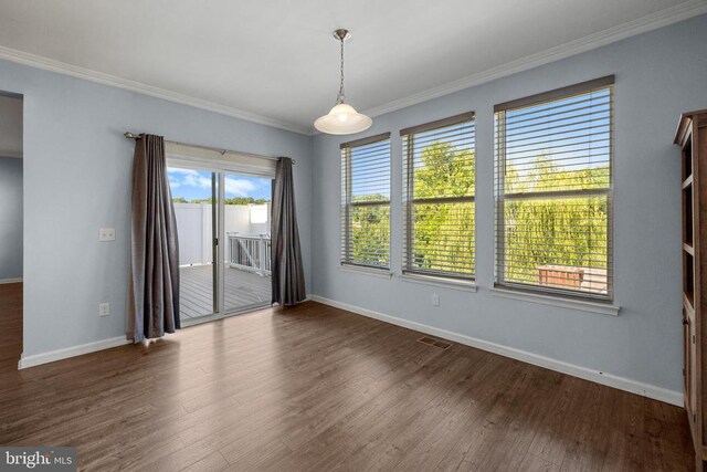 1708 Hudgins Farm Cir, Fredericksburg, VA 22408 - empty room featuring wood finished floors and ornamental molding