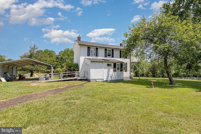 7934 Courthouse Rd, Spotsylvania, VA 22551 - view of front of property with a chimney and a detached carport