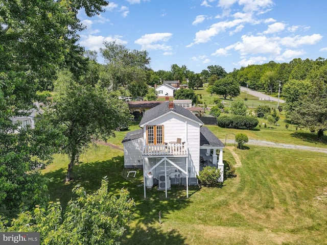 7934 Courthouse Rd, Spotsylvania, VA 22551 - back of property featuring a lawn, a deck, and a shingled roof