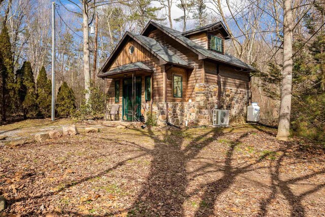 409 Lower Rawley Ln, Hinton, VA 22831 - view of front of house featuring ac unit and stone siding