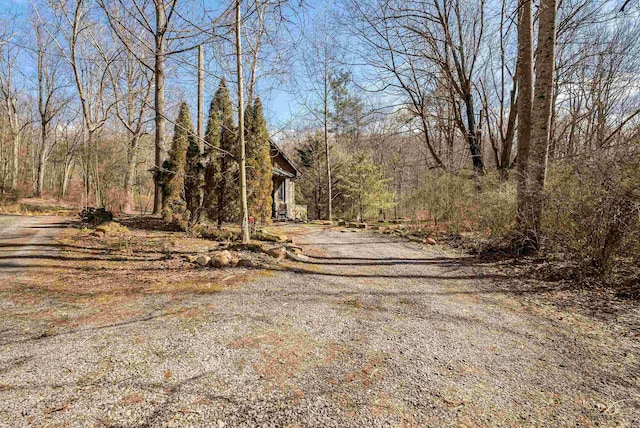 409 Lower Rawley Ln, Hinton, VA 22831 - view of street with a wooded view and gravel driveway