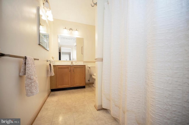 108 Harris Ct, Locust Grove, VA 22508 - bathroom featuring tile patterned flooring, toilet, baseboards, and vanity