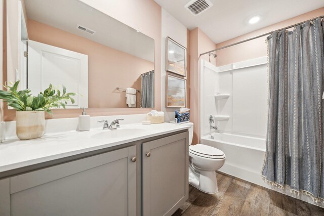 LOT38 Heather Ln, Staunton, VA 24401 - full bath with vanity, shower / bath combination with curtain, and wood finished floors