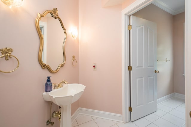 3417 Lake Pointe Dr, Rockingham, VA 22801 - bathroom featuring tile patterned floors and crown molding