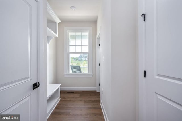 11207 Redlands Trl, Spotsylvania, VA 22551 - mudroom featuring dark wood finished floors and baseboards