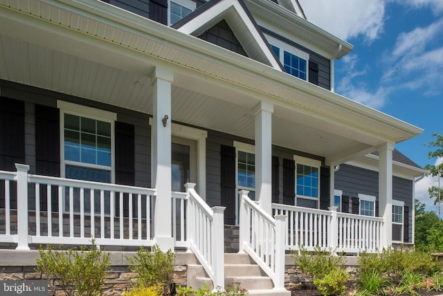11207 Redlands Trl, Spotsylvania, VA 22551 - view of exterior entry featuring covered porch
