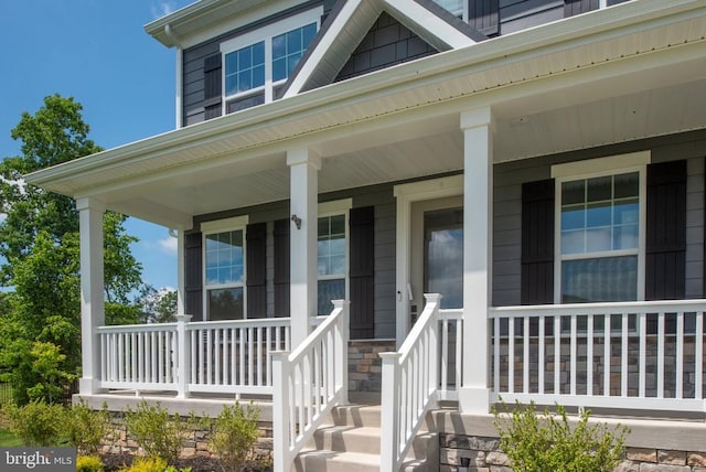 11207 Redlands Trl, Spotsylvania, VA 22551 - view of exterior entry featuring covered porch
