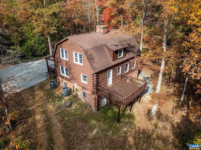 2395 Mountain Brook Dr, Charlottesville, VA 22902 - birds eye view of property with a wooded view