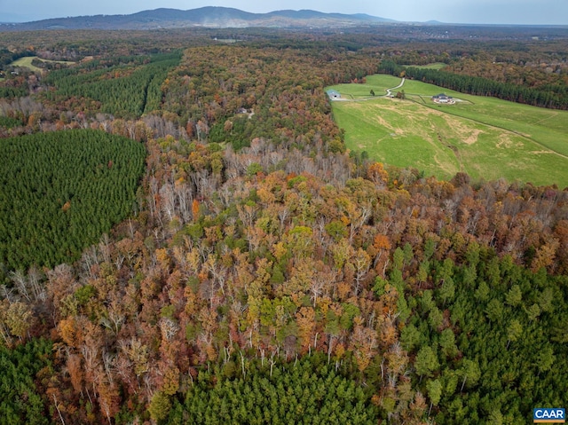 2395 Mountain Brook Dr, Charlottesville, VA 22902 - birds eye view of property with a view of trees and a mountain view
