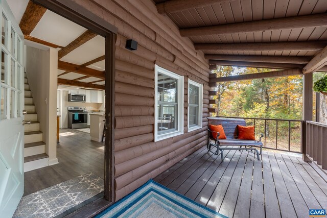 2395 Mountain Brook Dr, Charlottesville, VA 22902 - view of wooden deck