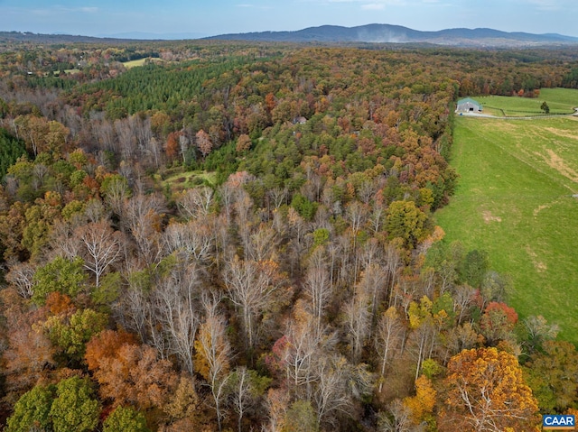 2395 Mountain Brook Dr, Charlottesville, VA 22902 - birds eye view of property featuring a mountain view and a forest view