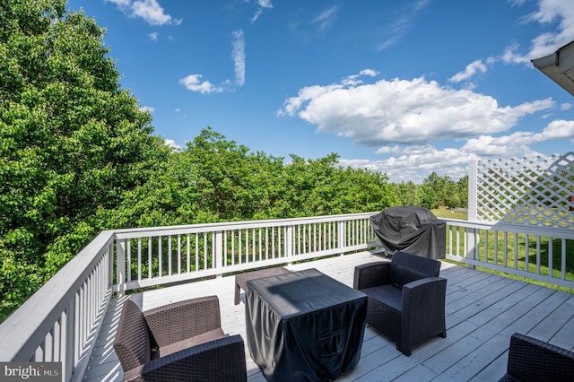 5606 Joshua Tree Cir, Fredericksburg, VA 22407 - wooden deck featuring grilling area