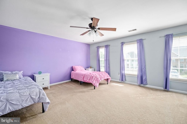 5606 Joshua Tree Cir, Fredericksburg, VA 22407 - bedroom featuring baseboards, carpet flooring, and ceiling fan