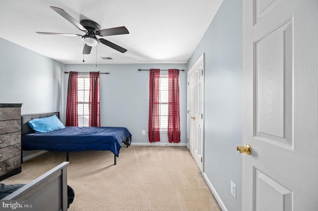 5606 Joshua Tree Cir, Fredericksburg, VA 22407 - bedroom with carpet floors, baseboards, and ceiling fan
