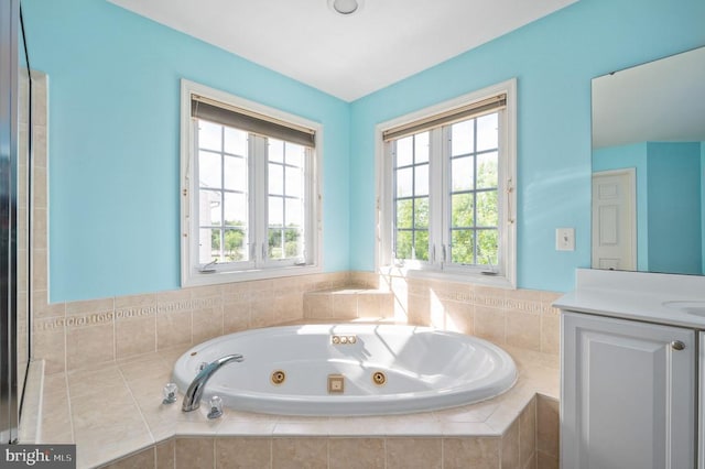 5606 Joshua Tree Cir, Fredericksburg, VA 22407 - bathroom with a whirlpool tub and vanity