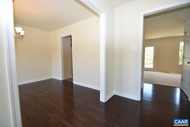 1193 Shenandoah Crossing Dr, Gordonsville, VA 22942 - unfurnished room with hardwood / wood-style flooring and a chandelier