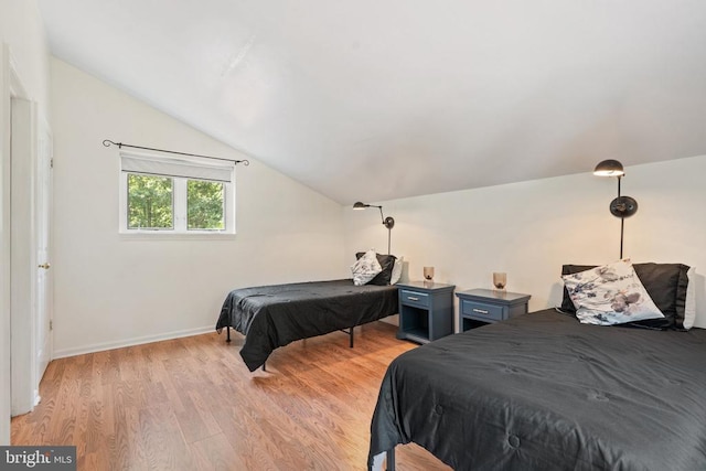 13013 Alum Springs Rd, Culpeper, VA 22701 - bedroom featuring lofted ceiling, light wood finished floors, and baseboards