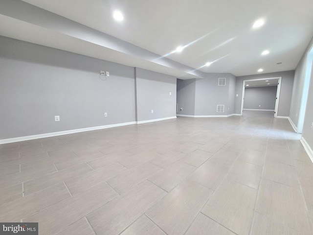 9423 Reservoir Rd, Fredericksburg, VA 22407 - basement with baseboards, recessed lighting, and wood finished floors