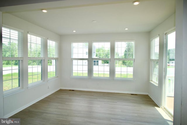 9003 Walnut Hill Rd, Fredericksburg, VA 22408 - unfurnished sunroom with wood finished floors and recessed lighting