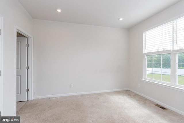 9003 Walnut Hill Rd, Fredericksburg, VA 22408 - spare room featuring light carpet and recessed lighting