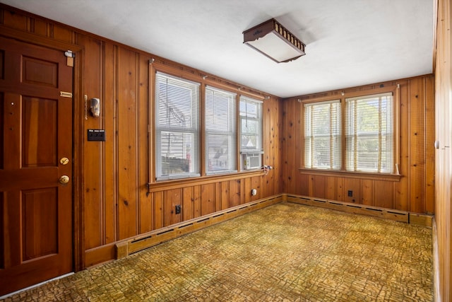 917 Chestnut Dr, Harrisonburg, VA 22801 - unfurnished room with baseboards and wood walls