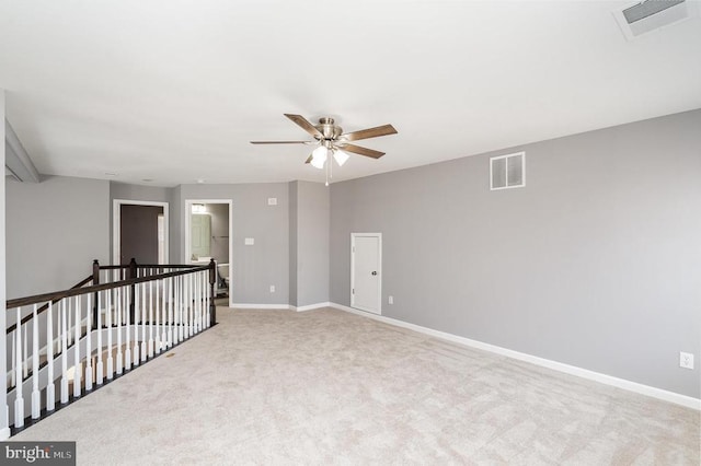 6304 Dranesville Dr W, Fredericksburg, VA 22407 - spare room featuring ceiling fan and light colored carpet