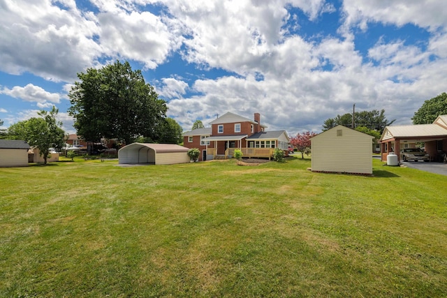 96 Featherstone Dr, Lyndhurst, VA 22952 - view of green lawn with a carport