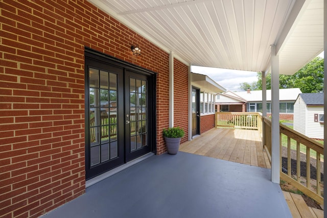 96 Featherstone Dr, Lyndhurst, VA 22952 - wooden porch with french doors