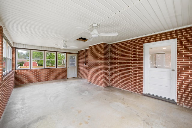 96 Featherstone Dr, Lyndhurst, VA 22952 - unfurnished sunroom with ceiling fan