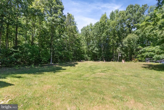 3227 Lancaster Ring Rd, Fredericksburg, VA 22408 - view of green lawn featuring a forest view