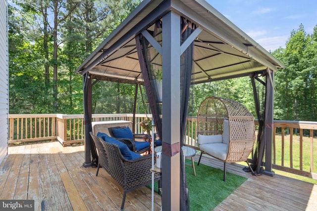 3227 Lancaster Ring Rd, Fredericksburg, VA 22408 - deck featuring a gazebo and an outdoor hangout area