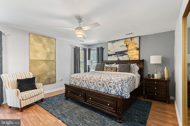 3227 Lancaster Ring Rd, Fredericksburg, VA 22408 - bedroom with wood finished floors, baseboards, and ceiling fan