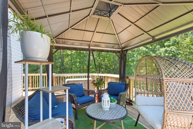 3227 Lancaster Ring Rd, Fredericksburg, VA 22408 - view of patio with an outdoor hangout area and a gazebo