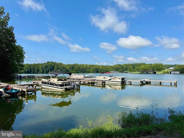 15411 Cedar Hill Dr, Mineral, VA 23117 - dock featuring a forest view and a water view