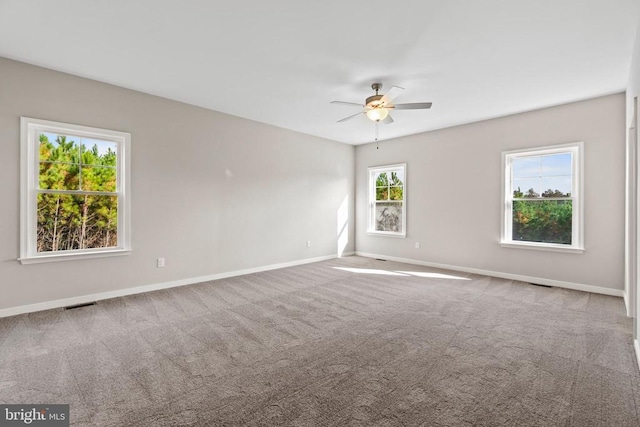 371 Glenmore Ln, Keswick, VA 22947 - spare room with ceiling fan, baseboards, and carpet flooring