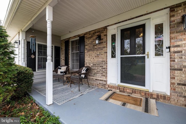 view of patio featuring covered porch