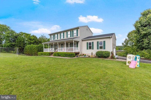 24011 Cedar Ridge Rd, Rapidan, VA 22733 - view of front of home featuring a porch and a front lawn
