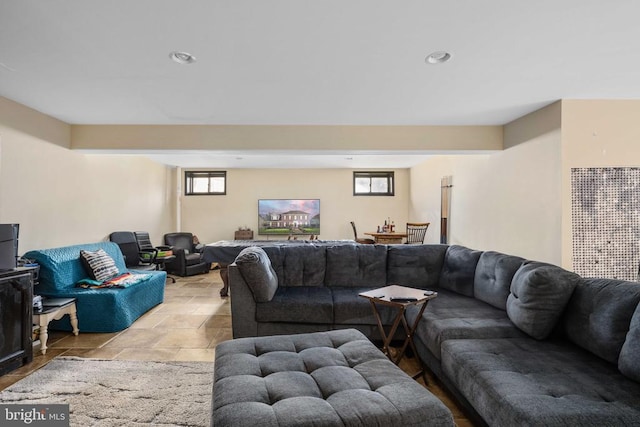 5819 Telluride Ln, Spotsylvania, VA 22553 - living area with stone finish flooring and recessed lighting