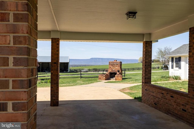 407 Kite Hollow Rd, Stanley, VA 22851 - view of patio / terrace with a view of rural / pastoral area, fence, and a mountain view