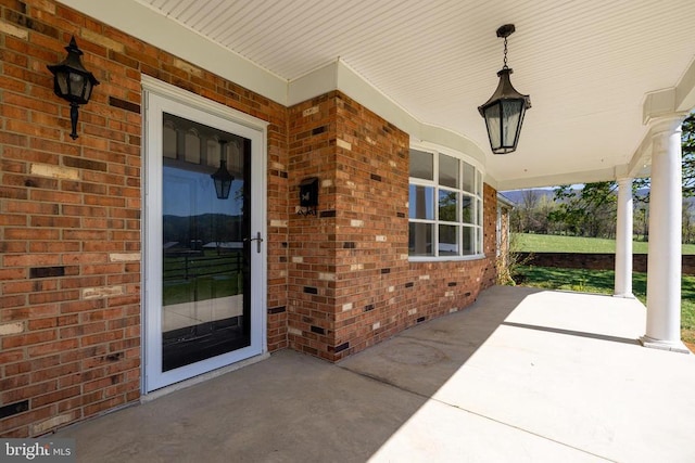 407 Kite Hollow Rd, Stanley, VA 22851 - property entrance featuring brick siding and covered porch