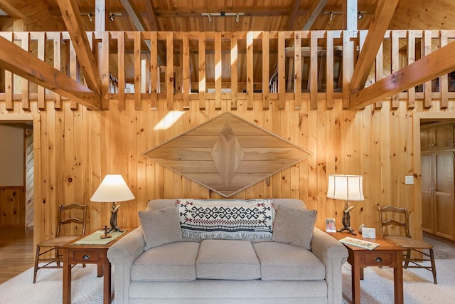 1003 Natural Chimneys Rd, Mount Solon, VA 22843 - living room with wood walls