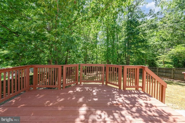 5907 Cambridge Dr, Fredericksburg, VA 22407 - wooden deck featuring a fenced backyard
