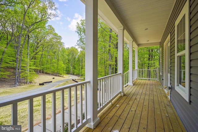  - wooden terrace with a porch