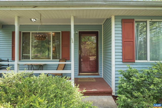 1842 Ed Jones Rd, Scottsville, VA 24590 - doorway to property featuring a porch
