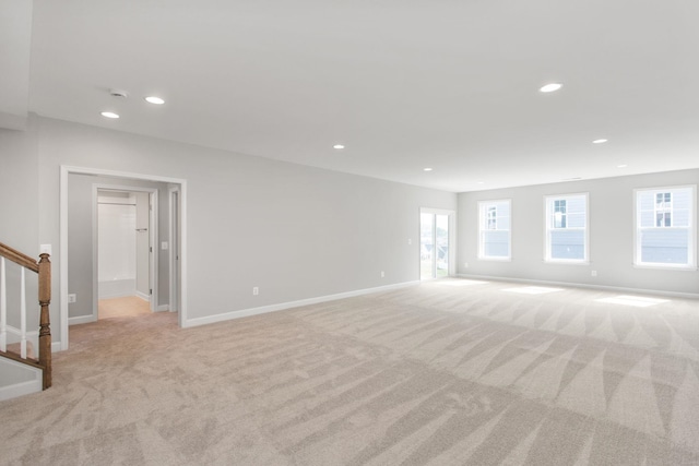 2910 Rutlege Rd Unit 175, Rockingham, VA 22801 - spare room featuring light carpet, baseboards, plenty of natural light, and recessed lighting
