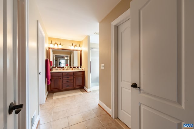 2 Forest Ct, Zion Crossroads, VA 22942 - bathroom with double vanity and tile patterned floors