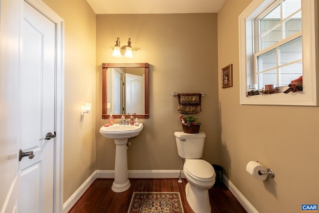 2 Forest Ct, Zion Crossroads, VA 22942 - half bath featuring wood finished floors and toilet